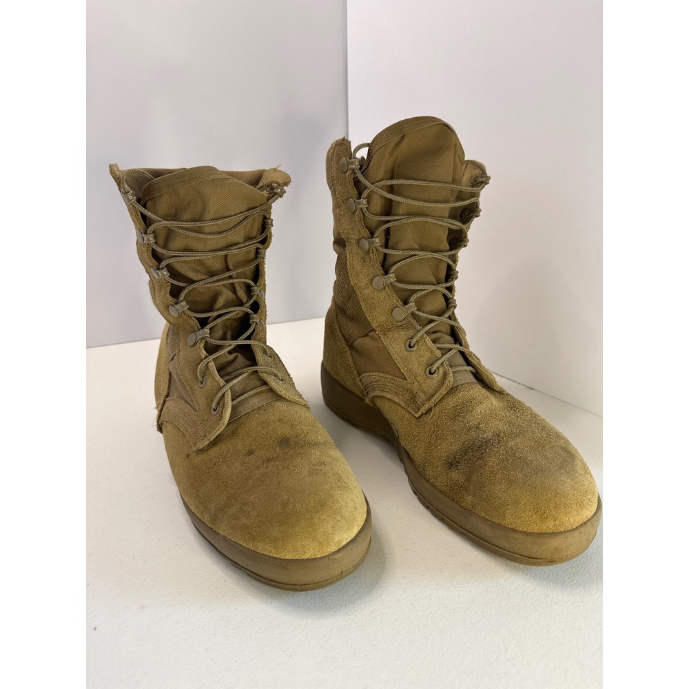 Vibram McRea Coyote Tan Suede Nylon Military Combat Tactical Boots Mens High Top